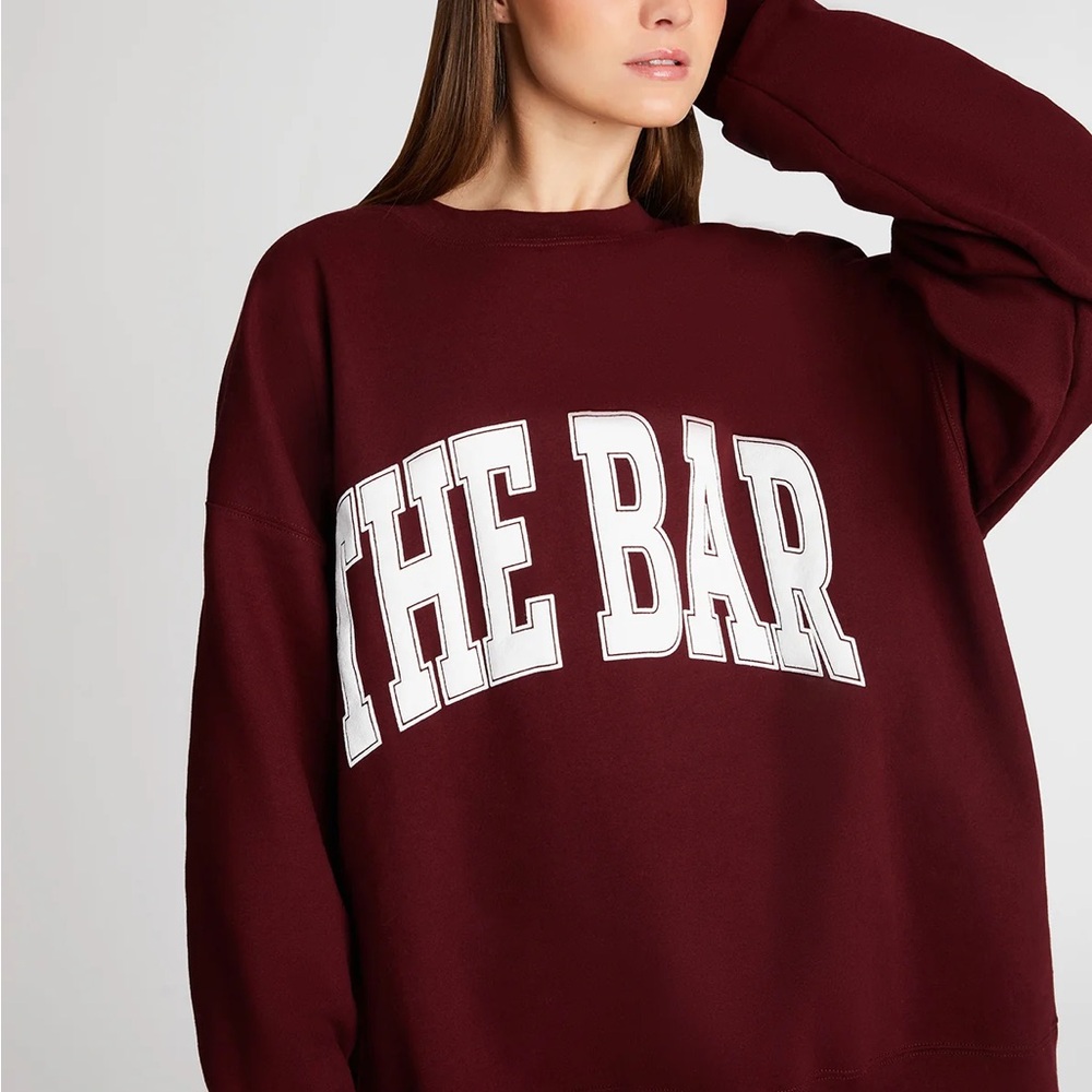 THE BAR sold out varsity sweatshirt in maroon - size large